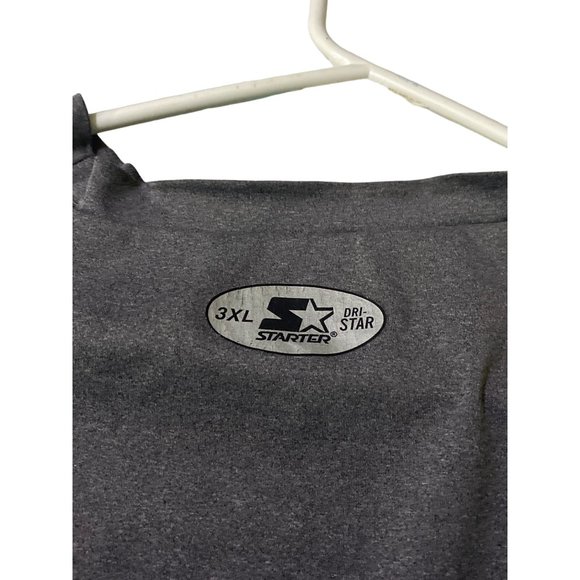 Starter Shirt Adult 3XL XXXL Gray Logo S/S Outdoors Athletic Mens Dri-Star - Picture 4 of 5